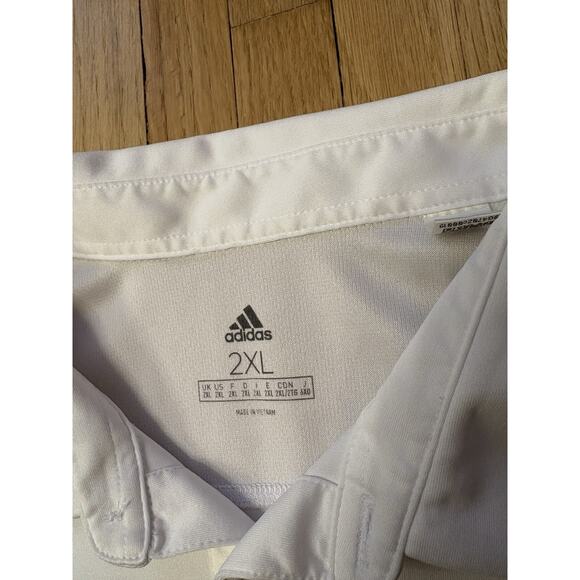 University of Tulsa Adidas White Polo Shirt Mens 2XL Tulsa Golden Hurricane - Picture 3 of 7